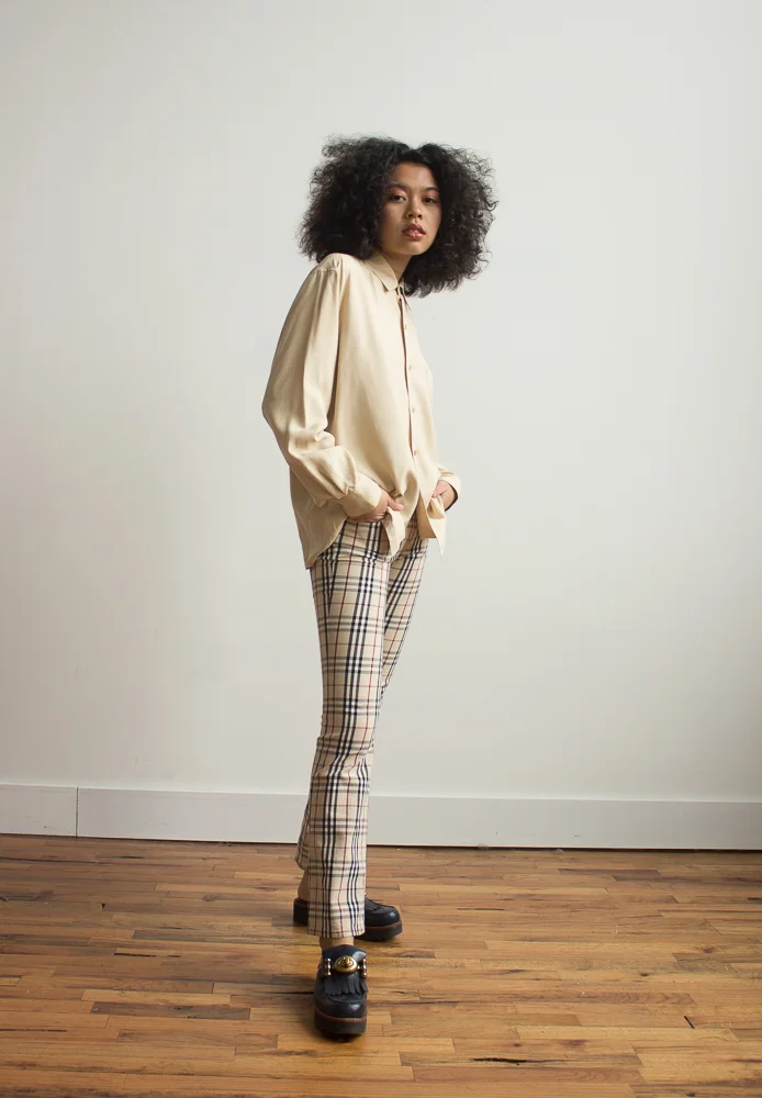 Y2K Burberry Low Rise Flares — Wayward Collection